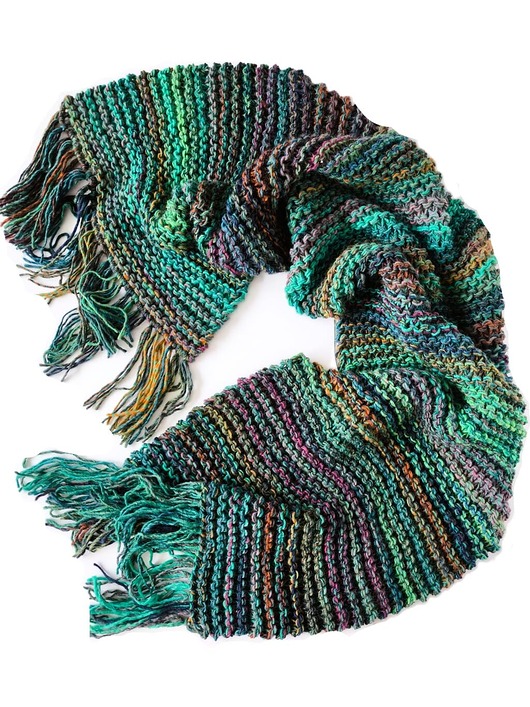 szale damskie MAXCOLOR duży szal handmade " leśna harmonia"