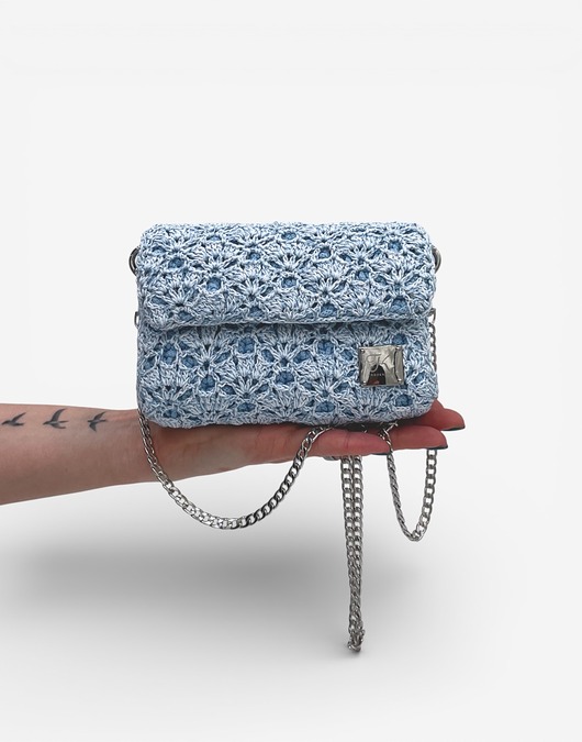 torebki mini Torebka wieczorowa mini - niebieska