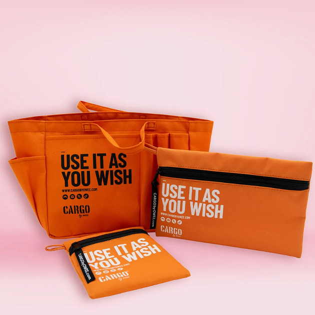 pokrowce i etui - organizery Zestaw PREZENTOWY - SERCE TORBY ORANGE + SASZETKI ORANGE