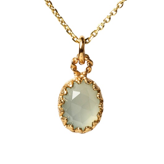 złote naszyjniki Minimalistyczny złoty naszyjnik z agatem aqua w stylu Vintage