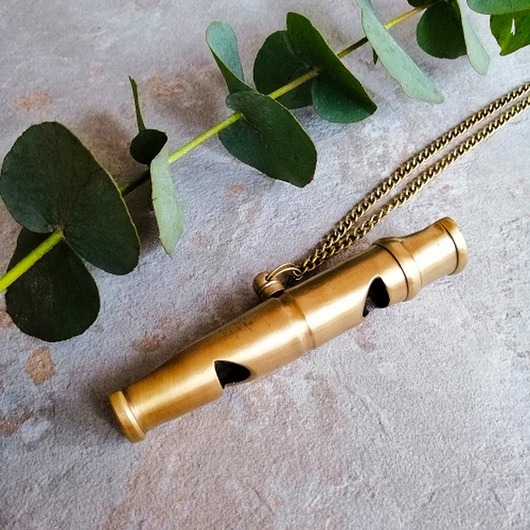 biżuteria męska Gwizdek kapitański duży GOLD