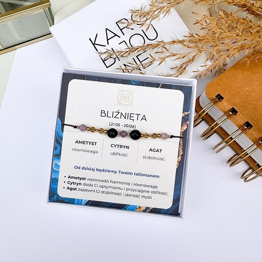 bransoletki z kamieni naturalnych Bransoletka dla zodiakalnych BLIŹNIĄT