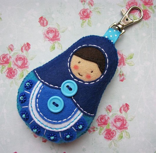 Brelok - matrioszka blue :) AylaArt