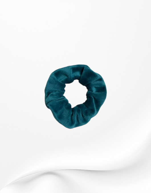 gumki do włosów Scrunchie gumka frotka wąska welurowa morska
