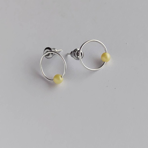 kolczyki z kamieniami Kolczyki OKRĄG