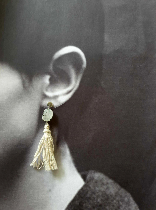 kolczyki z kamieniami Kolczyki WĘZŁY kamień księżycowy