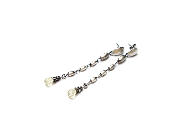 kolczyki srebrne Kolczyki srebrne Lemon tears