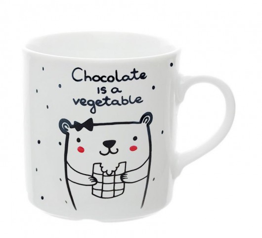 Chocolate is a vegetable - kubek porcelanowy  miamilu