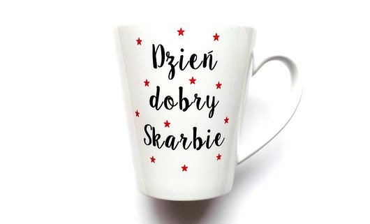 Kubek Latte DZIEŃ DOBRY SKARBIE FarrowDesign