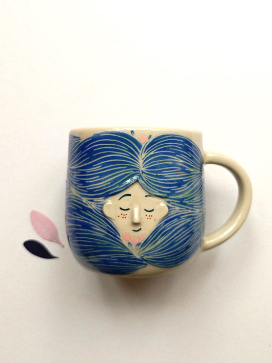 kubki Kubek ceramiczny panienka