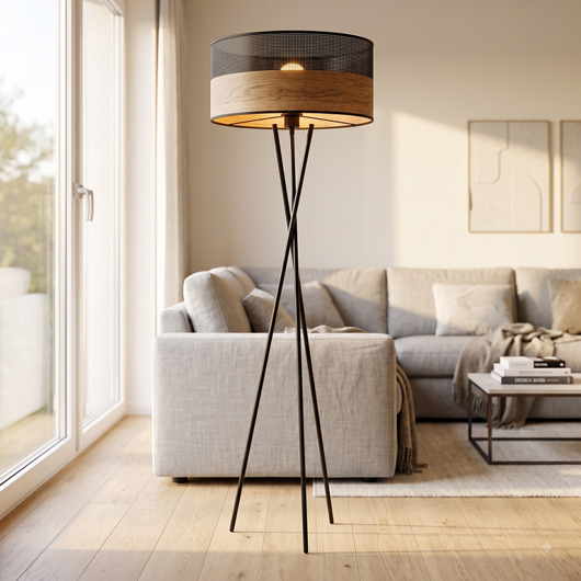 lampy podłogowe Designerska lampa podłogowa na trzech nogach PARYŻ DUAL