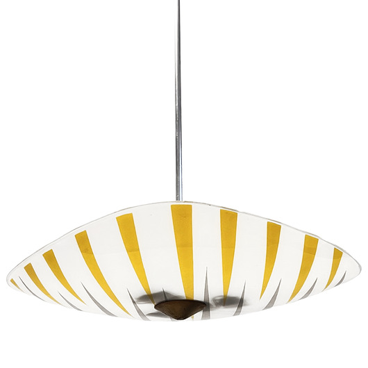 lampy wiszące Lampa sufitowa typ Parasol w stylu Brusel Napako Czechosłowacja lata 60.