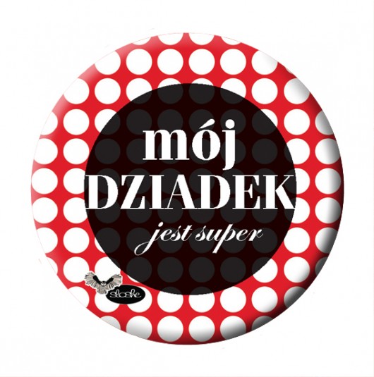 Mój dziadek jest super, magnes 5.6cm Sowia Aleja