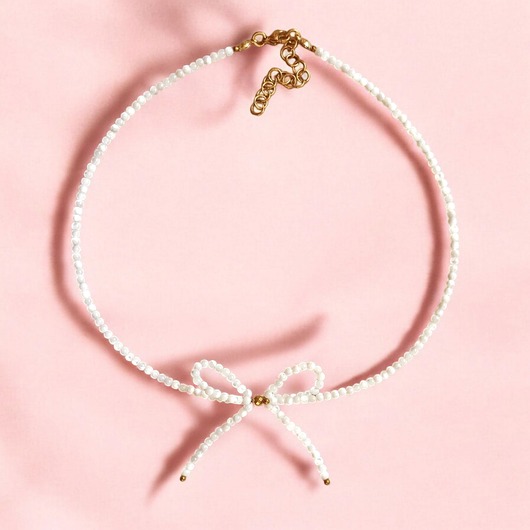 chokery KOKARDKA - choker : biała muszla