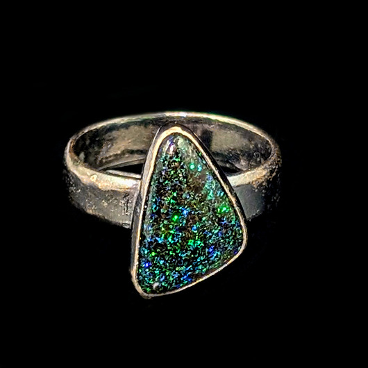 pierścionki srebrne Pierścionek cosmic- Matrix opal