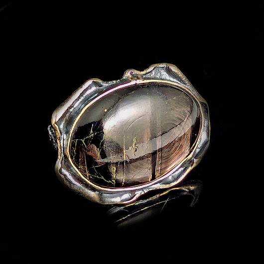 pierścionki srebrne Pierścionek iryzujący hypersten