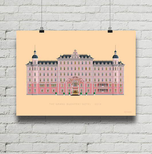 Plakat Grand Budapest Hotel  minimalmill