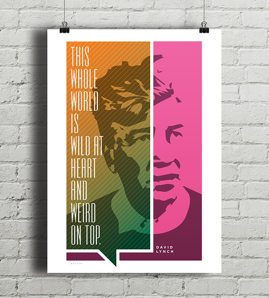 David Lynch - plakat z cytatem A4 minimalmill