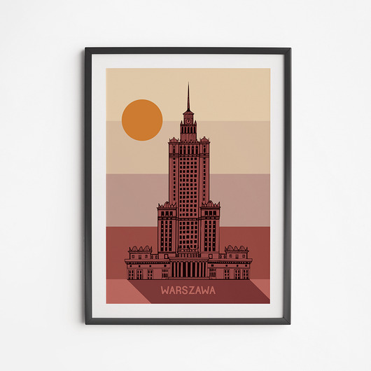 plakaty Plakat Pałac Kultury Retro Dzień