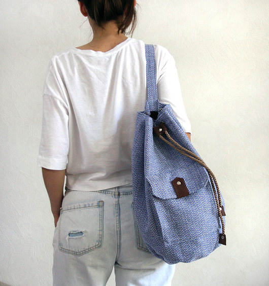  worek plecak - blue&grey2- elfagado