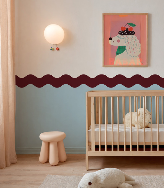 tapety i naklejki ścienne Wainscoting Double Wave - samoprzylepny dekoracyjny panel ścienny
