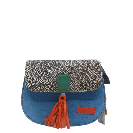 torby na ramię Torebka listonoszka zamszowa damska regulowany pasek kolorowa OLIVKA