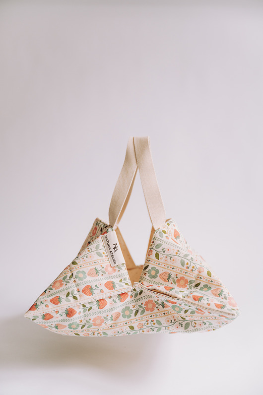 torebki do ręki Wielorazowa Torba na Ciasto - Vintage Strawberry