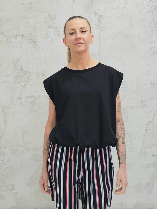 bluzki - inne Bluzka bombka bezrękawnik oversize
