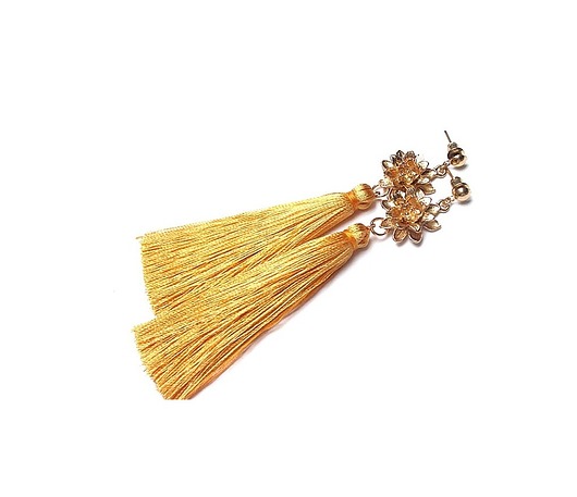 Kolczyki chwosty BOHO - FLOWER /słoneczniki/  KiKa pracownia