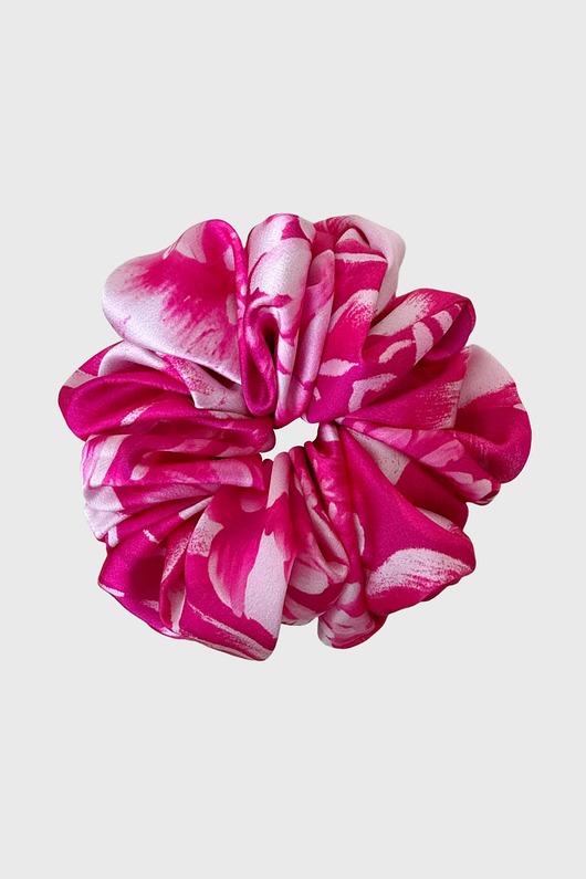 gumki do włosów Gumka do włosów malinowa we wzory Scrunchie Maxi Raspberry Essence