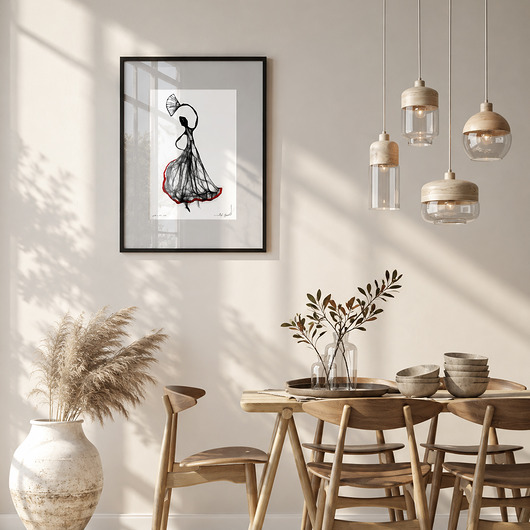 grafiki i ilustracje Oprawiona grafika - Flamenco