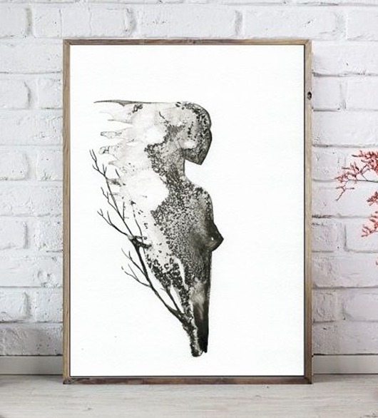 Grafika A4 wykonana ręcznie. Krystyna Siwek Art