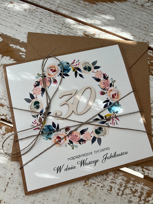 kartki scrapbooking Wyjątkowa kartka z okazji 30 rocznicy ślubu