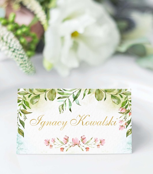 Winietka Shabby Boho Różowe Liście Retro Feelings