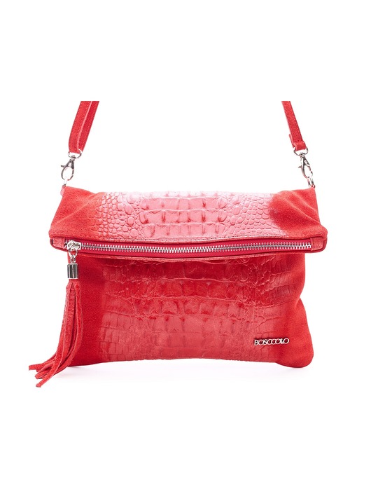 kopertówki Torebka skórzana na ramię - kopertówka (6614)