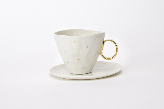 filiżanki Piegowata Księżniczka - porcelanowa filiżanka 220 ml z talerzykiem