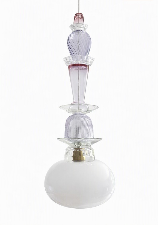 lampy wiszące Lampa wisząca szklana artdeco prl vintage retro Żyrandol