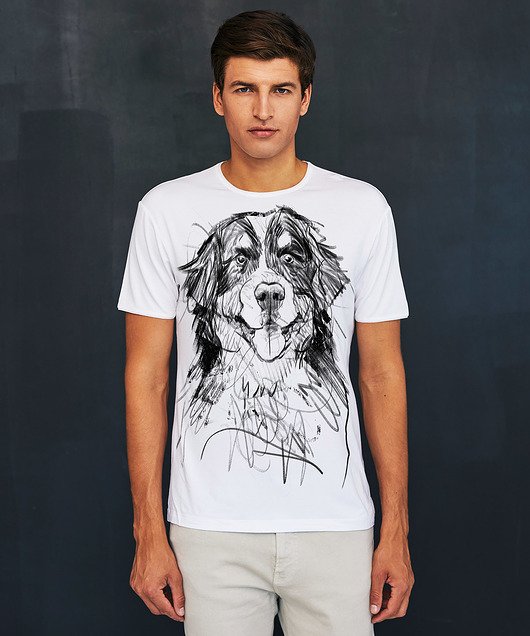 t-shirty męskie Bernese Mountain Dog Men's T-shirt white