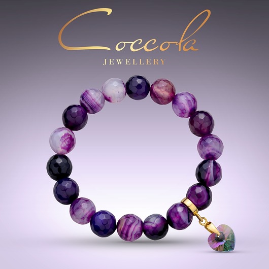 BRANSOLETKA ROYAL PURPLE SREBRO 925 Coccola JEWELLERY