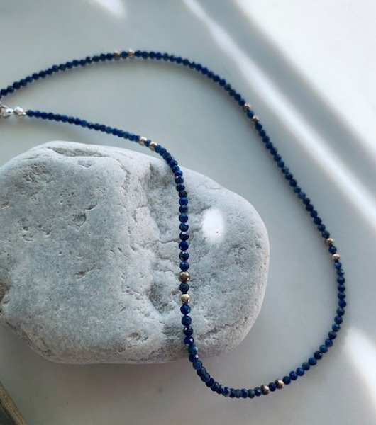 srebrne naszyjniki Naszyjnik lapis lazuli