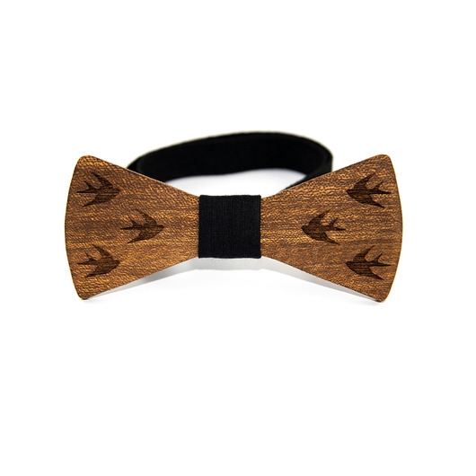 Muszka drewniana jaskółki The Bow Bow Ties