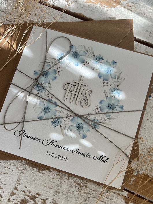 zaproszenia na komunię Najpiękniejsze zaproszenia handmade komunijne, na komunię dla chłopca, dziewc