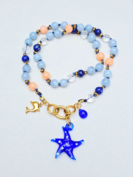 naszyjniki - inne Supełkowany Naszyjnik Ocean Wave