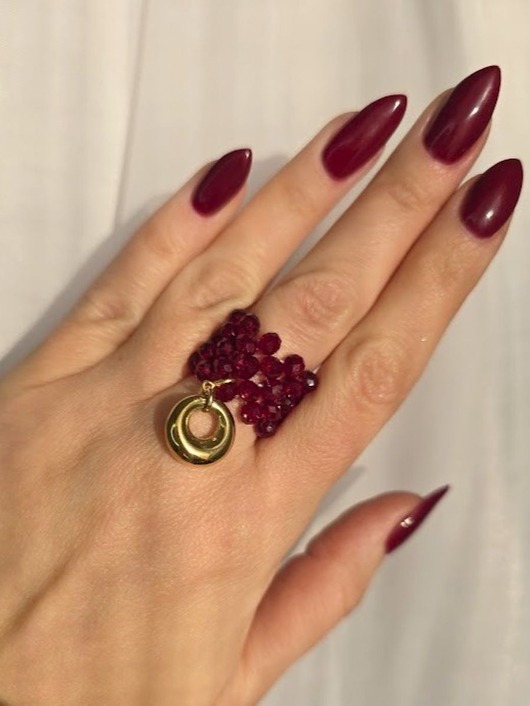 pierścionki elastyczne Pierścionek 5-rzędowy Fashion Gloss