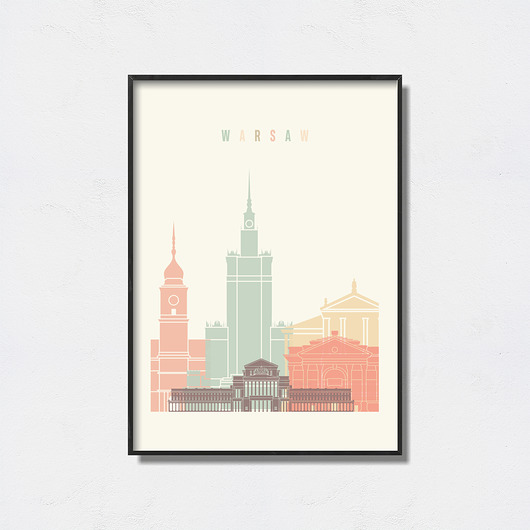 plakaty Warszawa grafika minimalistyczna