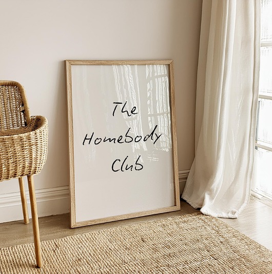 plakaty PLAKAT typograficzny homebody club dla domatora