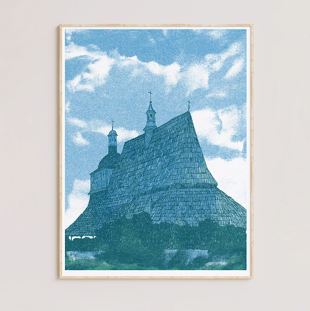 plakaty Plakat Sękowa w chmurach