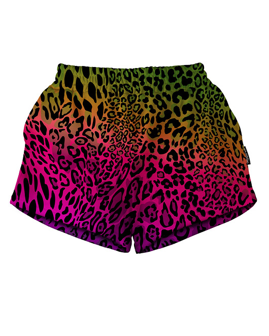 szorty damskie Shorty Spodenki Damskie DR.CROW Multicolor Leopard