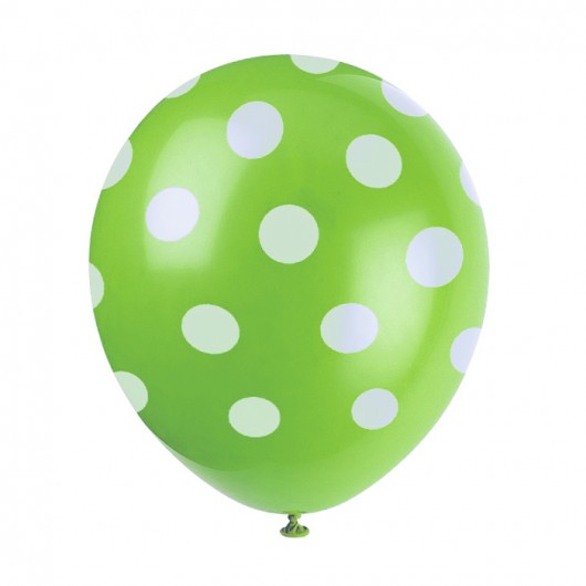 Balony zielone w kropki groszki Wiewiórka i Spółka