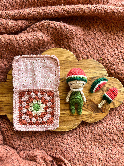 przytulanki dla niemowląt i dzieci Laleczka - Arbuz na szydełku